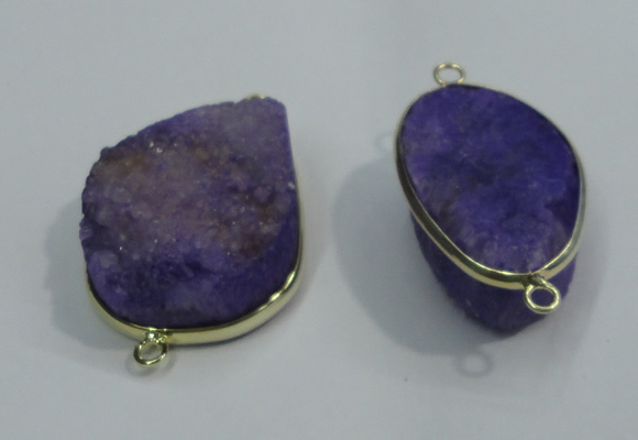 NGC15 20*30mm - 25*35mm freeform druzy agate connectors