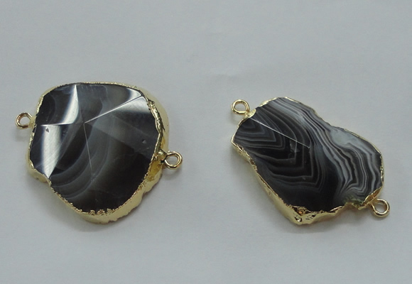 NGC150 22*30mm - 30*40mm freeform botswana agate connectors