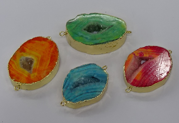 NGC1503 25*35mm - 35*40mm freeform druzy agate connectors