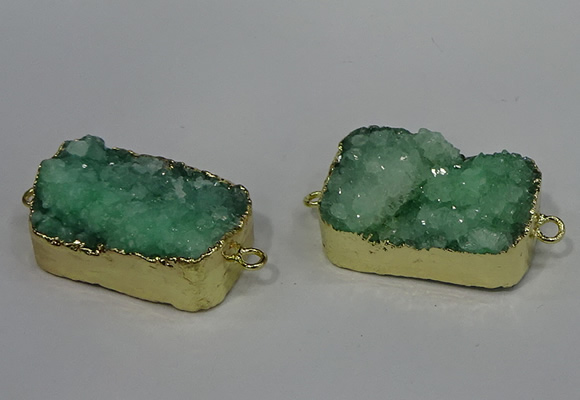 NGC1588 18*25mm - 18*28mm rectangle druzy quartz connectors wholesale