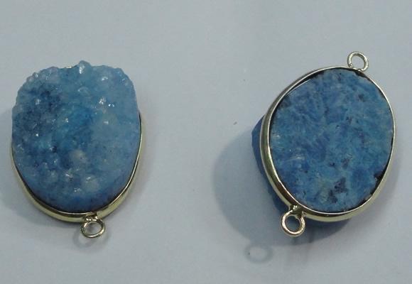 NGC16 20*30mm - 25*35mm freeform druzy agate connectors