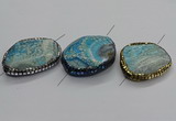 NGC1758 45*55mm - 45*60mm freeform agate connectors