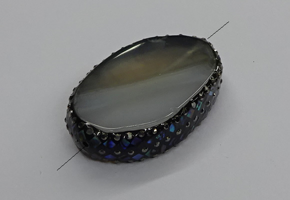 NGC1772 35*55mm - 40*60mm oval agate connectors wholesale