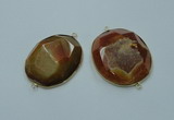 NGC179 35*45mm - 40*50mm freeform druzy agate connectors