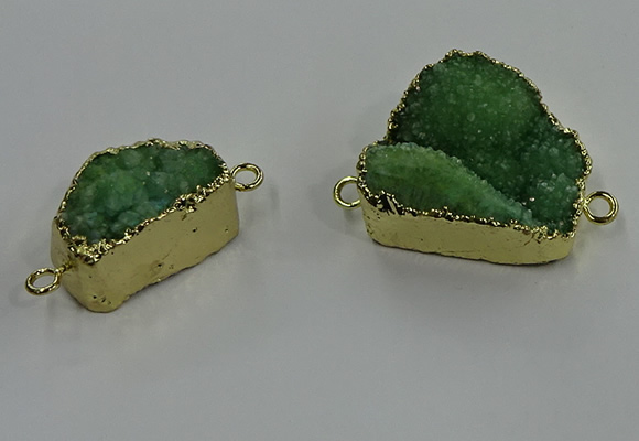 NGC1795 15*20mm - 22*30mm freeform druzy agate connectors