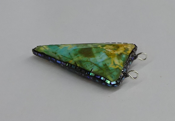 NGC1837 30*35mm - 30*40mm triangle agate connectors wholesale