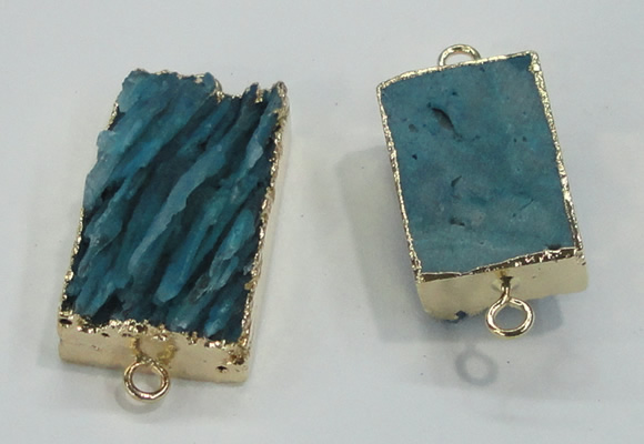 NGC199 15*25mm - 20*35mm rectangle druzy agate connectors