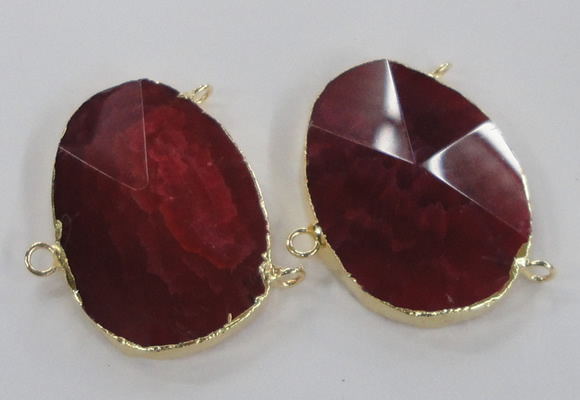 NGC212 30*40mm - 35*45mm freeform agate gemstone connectors
