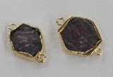 NGC222 20*22mm - 25*28mm freeform tourmaline gemstone connectors