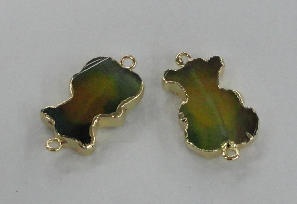 NGC241 20*30mm agate gemstone connectors wholesale