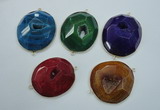 NGC28 40*50mm - 50*55mm freeform druzy agate connectors