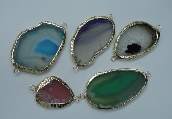 NGC34 25*35mm - 40*55mm freeform druzy agate connectors