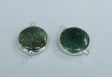NGC388 18mm flat round agate gemstone connectors wholesale