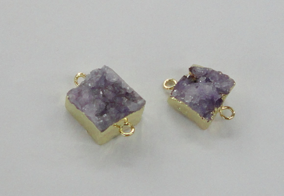 NGC427 12*14mm - 15*18mm freeform druzy agate connectors