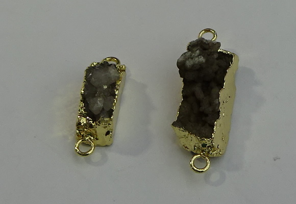 NGC5032 10*30mm - 10*35mm rectangle druzy quartz connectors