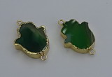 NGC5118 22*30mm - 25*35mm hamsahand agate gemstone connectors
