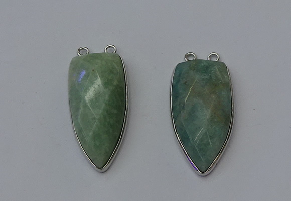 NGC5146 16*35mm - 18*40mm arrowhead amazonite connectors