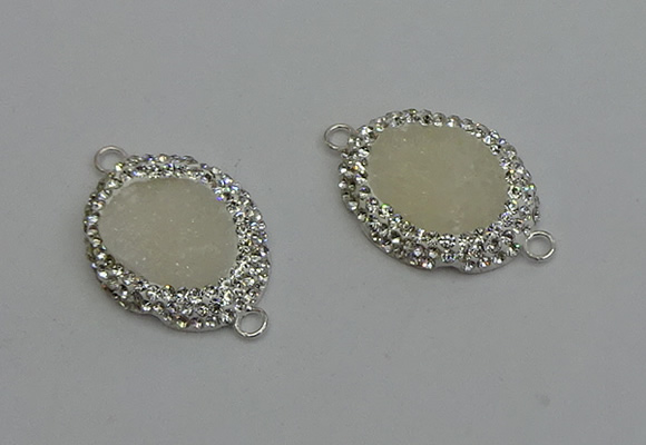 NGC5168 25*35mm - 30*40mm freeform druzy agate connectors