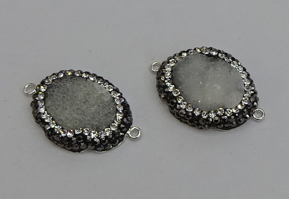 NGC5170 22*28mm - 24*30mm freeform druzy agate connectors