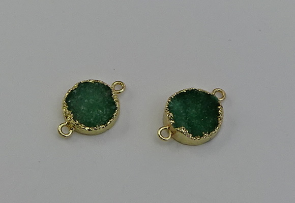 NGC5254 15mm - 16mm coin druzy agate connectors wholesale