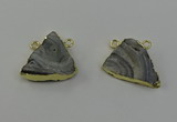 NGC5262 22*30mm - 25*30mm triangle druzy agate connectors