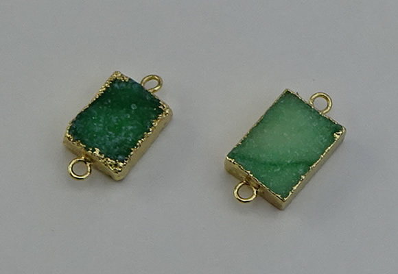 NGC5279 15*20mm - 16*22mm rectangle druzy agate connectors