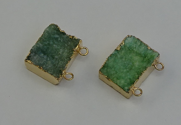 NGC5286 15*25mm - 20*30mm rectangle druzy agate connectors