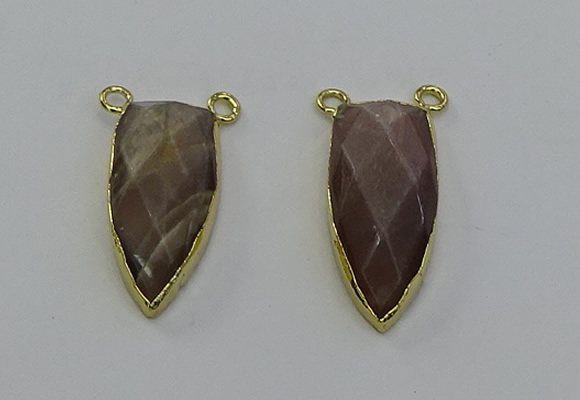 NGC5414 16*35mm - 18*40mm arrowhead moonstone connectors