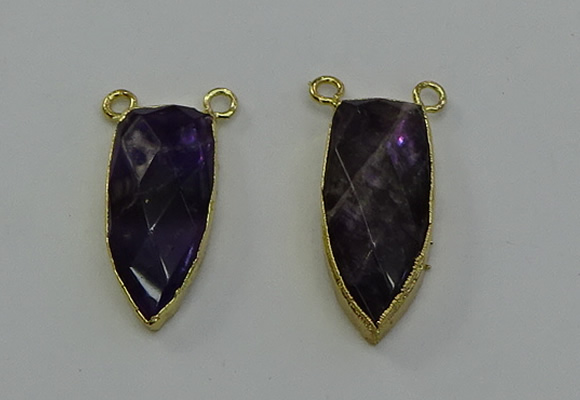 NGC5416 16*35mm - 18*40mm arrowhead amethyst connectors