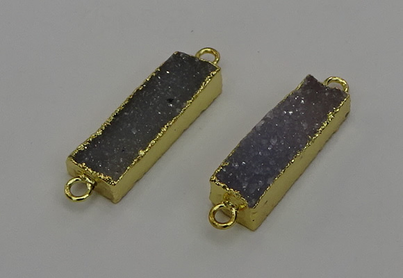 NGC5422 10*30mm - 11*32mm rectangle druzy agate connectors