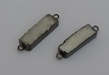 NGC5424 10*30mm - 11*32mm rectangle druzy agate connectors