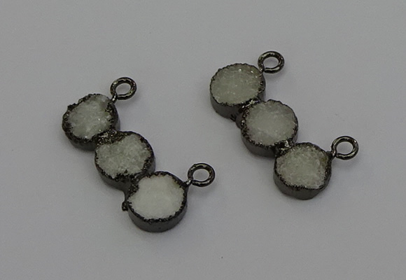 NGC5446 10*30mm druzy agate gemstone connectors wholesale