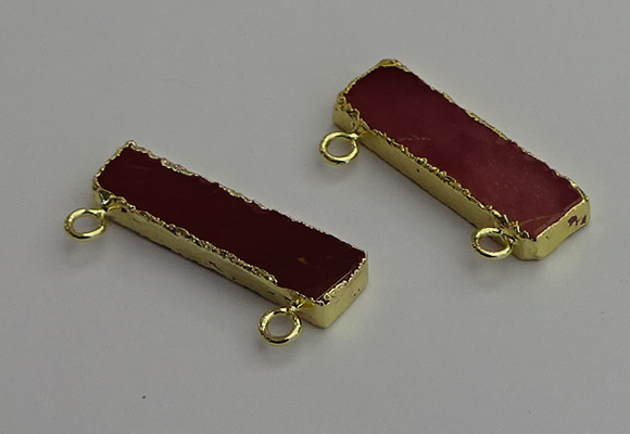 NGC5687 8*32mm - 10*35mm rectangle mookaite gemstone connectors