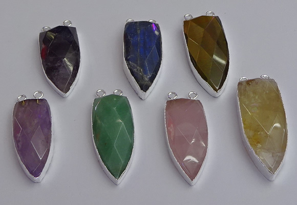 NGC5735 15*35mm - 16*45mm arrowhead mixed gemstone connectors