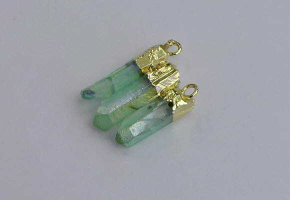 NGC5935 25*28mm - 30*32mm freeform plated white crystal connectors