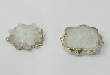 NGC600 15*20mm - 30*35mm freeform druzy agate connectors wholesale