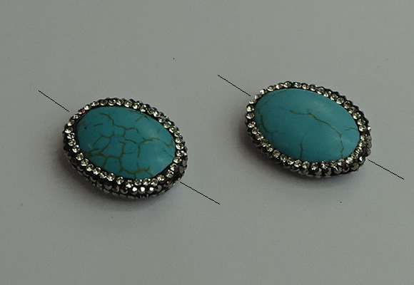 NGC6555 20*25mm oval turquoise connectors wholesale