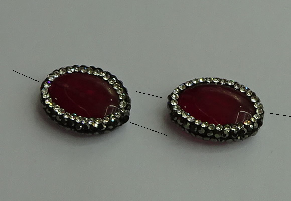 NGC6564 16*20mm oval candy jade connectors wholesale