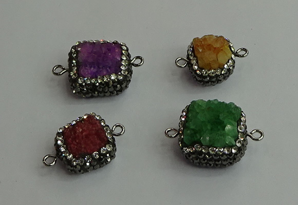 NGC6575 14*16mm - 18*20mm freeform druzy agate connectors