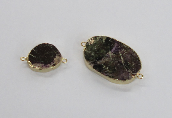 NGC689 15*20mm - 25*35mm freeform tourmaline gemstone connectors