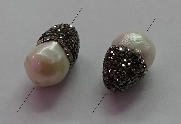 NGC7502 15*26mm teardrop shell pearl connectors wholesale