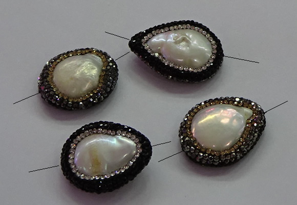 NGC7509 22*25mm - 22*30mm freeform pearl connectors wholesale