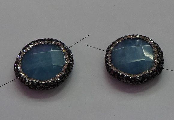 NGC7547 25mm faceted coin quartz connectors wholesale