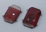 NGC969 35*55mm faceted octagonal agate connectors wholesale