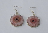 NGE131 18*20mm - 20*25mm freeform druzy agate gemstone earrings