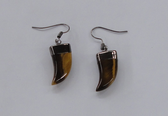 NGE153 11*20mm – 11*22mm oxhorn tiger eye gemstone earrings