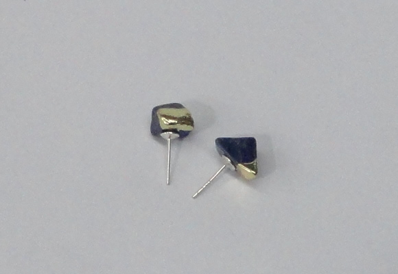 NGE165 4*6mm – 5*8mm freeform lapis lazuli gemstone earrings
