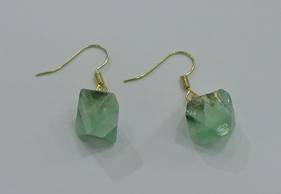 NGE175 8*10mm - 10*12mm nuggets fluorite earrings wholesale