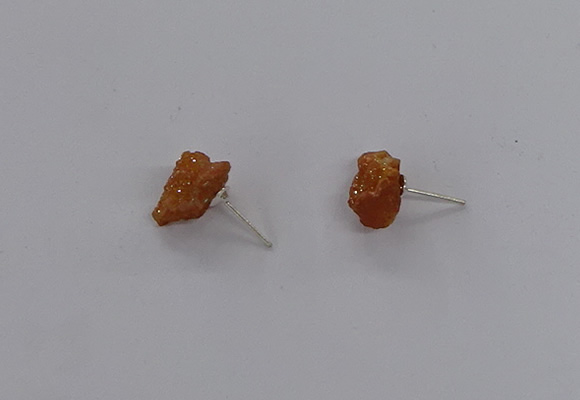 NGE253 8*12mm - 10*14mm nuggets druzy agate gemstone earrings