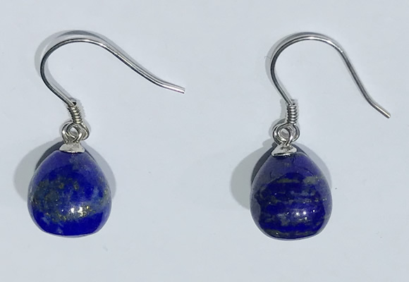 NGE426 10*10mm teardrop lapis lazuli earrings wholesale